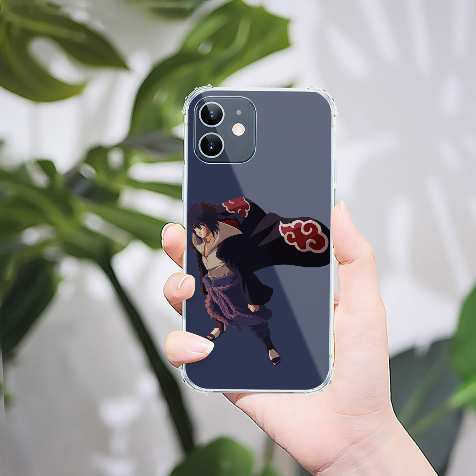 （画像用） NARUTO -ナルト- うちは サスケ Uchiha Sasuke 【iPhone 12シリーズ対応】透明スマホケース（クリアソフトケース）